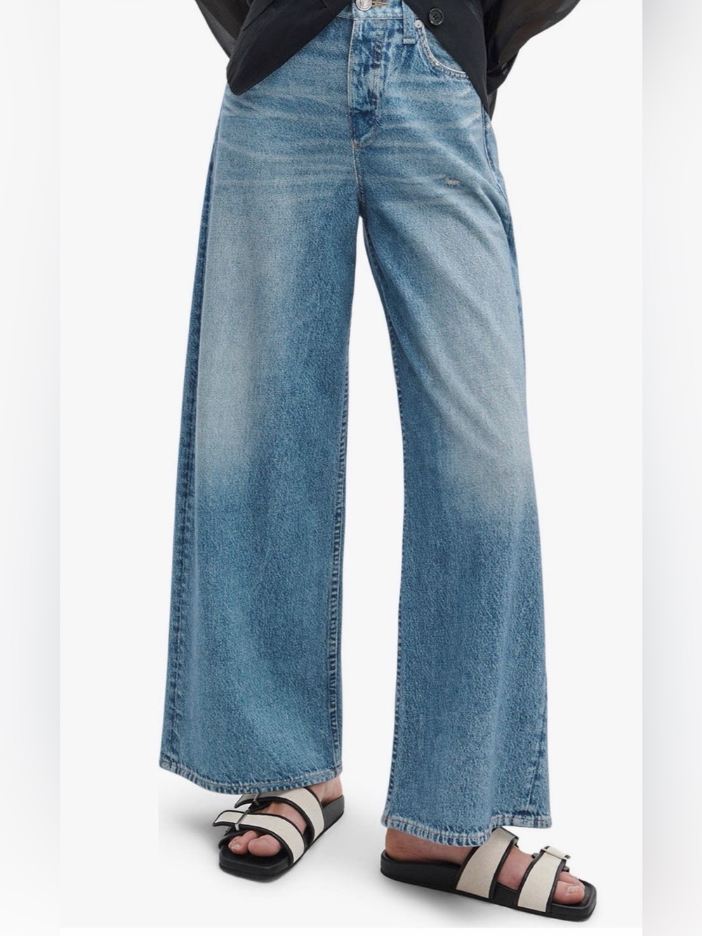 rag & bone rb Miramar Sofie
High Waist Ankle
Wide Leg Terry
Sweatpant Jeans 👖
32